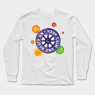 keep calm and skate on Long Sleeve T-Shirt